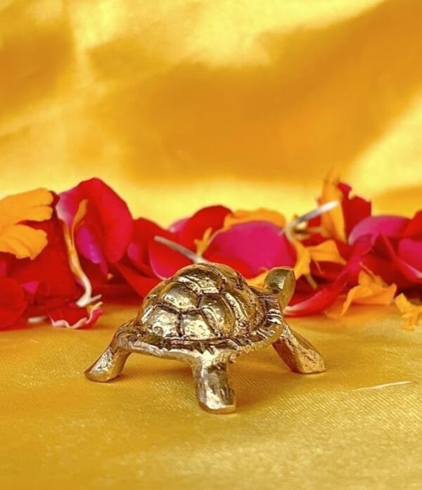 Laxmi Handicraft Brass Tortoise Decorative Showpiece, 2 cm, Miniature Brass Figurine - Image 4