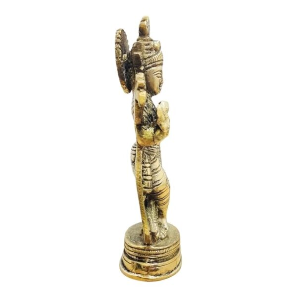 Laxmi Handicraft Brass Krishna Bhagwan Idol – Divine Murli Statue for Home Mandir Decor, Religious Lord Krishna Deity Gift – Perfect Marriage Gift - Image 5