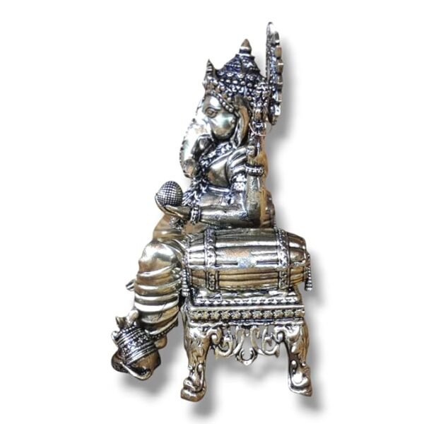 Laxmi Handicraft Ganesha Idol, Statue, Murti, Brass Idol Statue for Pooja Home Décor Gifts, Ganesh Diwali Decoration Items Pack of One - Image 5