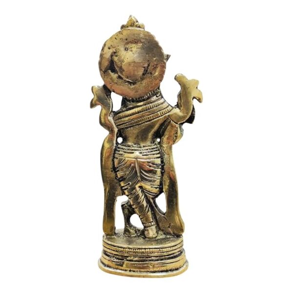 Laxmi Handicraft Brass Krishna Bhagwan Idol – Divine Murli Statue for Home Mandir Decor, Religious Lord Krishna Deity Gift – Perfect Marriage Gift - Image 6